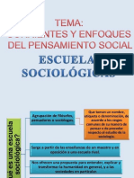 Escuelas Sociologicas Corrientes y Enfoques Del Pensamiento Social