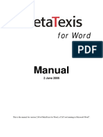 Metatexis - Manual