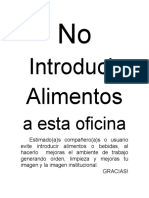 No Introducir Alimentos