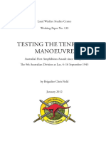 Testing The Tenets of Manoeuvre: Land Warfare Studies Centre Working Paper No. 139