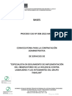 Bases: PROCESO CAS #008-2022-MIMP