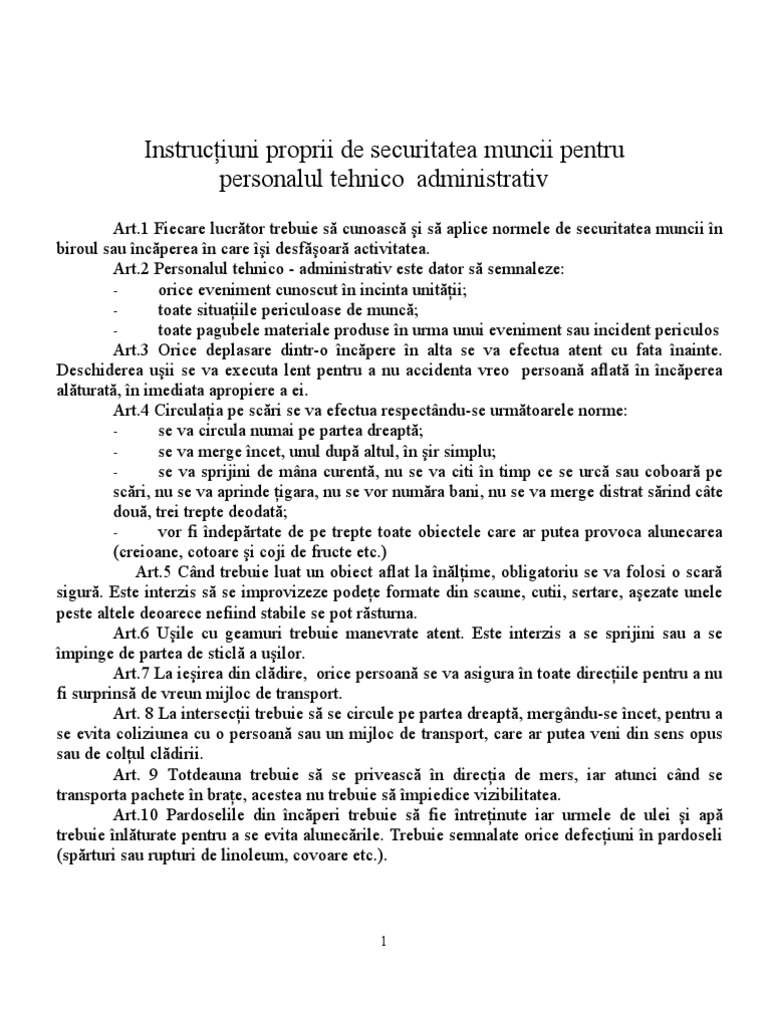 Instructiuni Proprii TESA | PDF