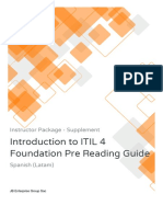 Introduction To ITIL 4 Foundation Pre Reading Guide: Instructor Package - Supplement