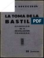 Kropotkin, Pedro - La toma de la Bastilla. Episodios de la revolución francesa.[Ediciones Páginas Libres. Toulouse] 