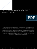 Dr. Nurtdinov'S Bracket Positioning: Scheme and Table