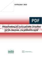 Catalogo 2022 Programas Evaluacion Externa Calidad Hematologia