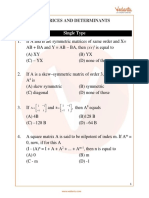 JEE Main Matrices and Determinants Important Questions
