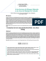 Evaluación de Los Factores de Riesgos Músculo-Esqueléticos en Área de Montaje de Calzado