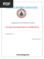 Gautam Buddha University: Assignment of Professional Ethics