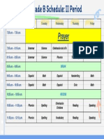 1 - B - II Period Schedule 2022 