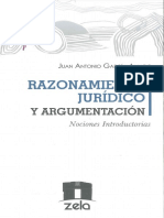 Juan Antonio Garci A Amado Razonamiento Juri Dico y Argumentacio N Nociones Introductorias Zela Grupo Editorial 2017 PDF