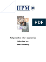 Asignment On Micro Economics