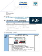 Sesion de Aprendizaje de Tutoria - Mochila de Emergencia