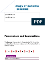 Terminology of Possible Grouping: Permutation Combination