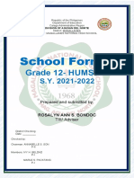 School Form 9: Grade 12-HUMSS A