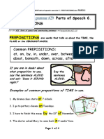 Parts of Speech 6. Prepositions