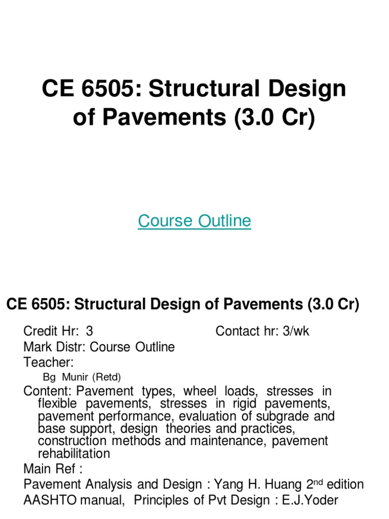 Structural Design of Pavements Course | PDF | Technology & Engineering ...
