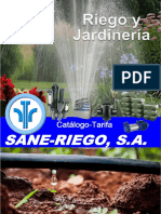 Catálogo de difusores, aspersores y electroválvulas para riego Sane-Riego