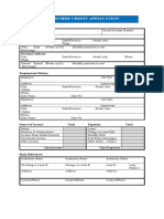 Application for Consumer Credit