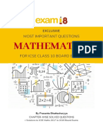 Math Exam 18 Icse 10