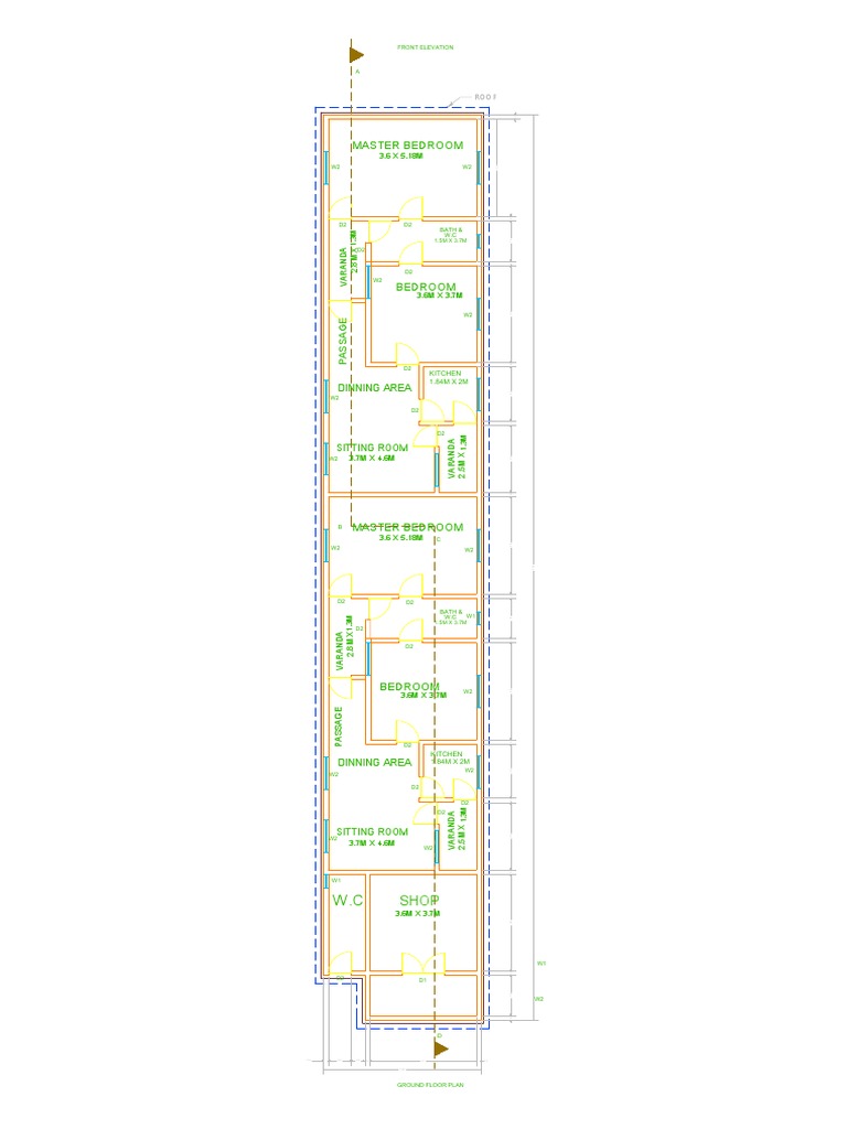 2bedroom Flat Floor Plan Section - Model | PDF | Local Government Areas ...