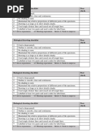 Biological drawing checklist