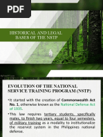 Historical and Legal Bases of The NSTP