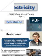 Resistance: 2015 Edexcel A-Level Physics