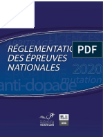 Règlementation Des Epreuves Nationales 2020