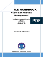 CRM Module Handbook for BBA Students