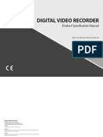 Digital Video Recorder: Product Specification Manual