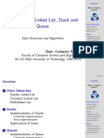 List - Doubly Linked List, Stack and Queue: Data Structures and Algorithms