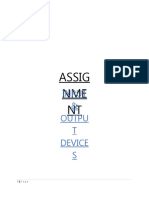 Input Output Devices Assignment