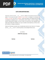 Machote ACTA de Administrativa Abandono de Empleo 