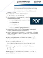 Ecuaciones de tangentes, normales, puntos críticos y extremos de funciones