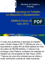 Custo anual de acidentes do trabalho no Brasil chega a R$ 71 bilhões