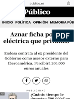 Aznar Ficha Por La Eléctrica Que Privatizó Público