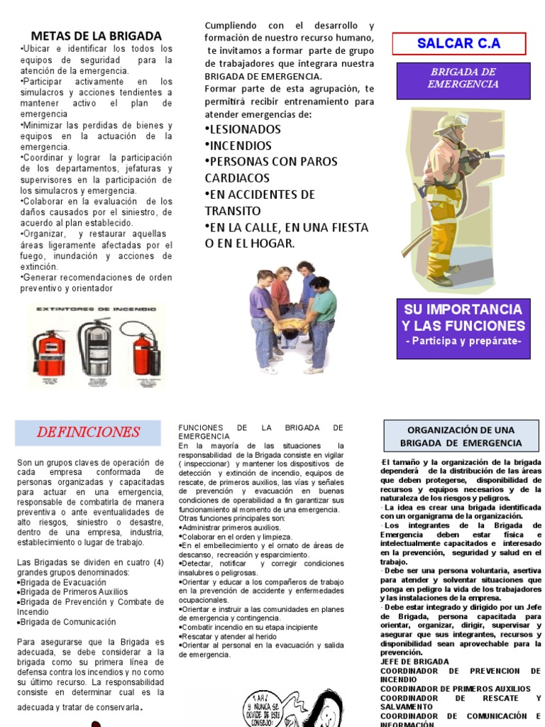 Señalización de Emergencia y Brigadas | PDF | Emergencia | Primeros ...