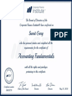 Accounting Fundamental Certificate (CFI)