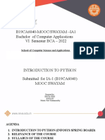 B19CA6040-MOOC/SWAYAM - IA1 Bachelor of Computer Applications VI Semester BCA - 2022