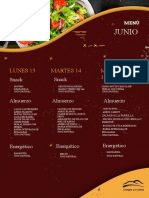 Menu Del 13 Al 16 de Junio