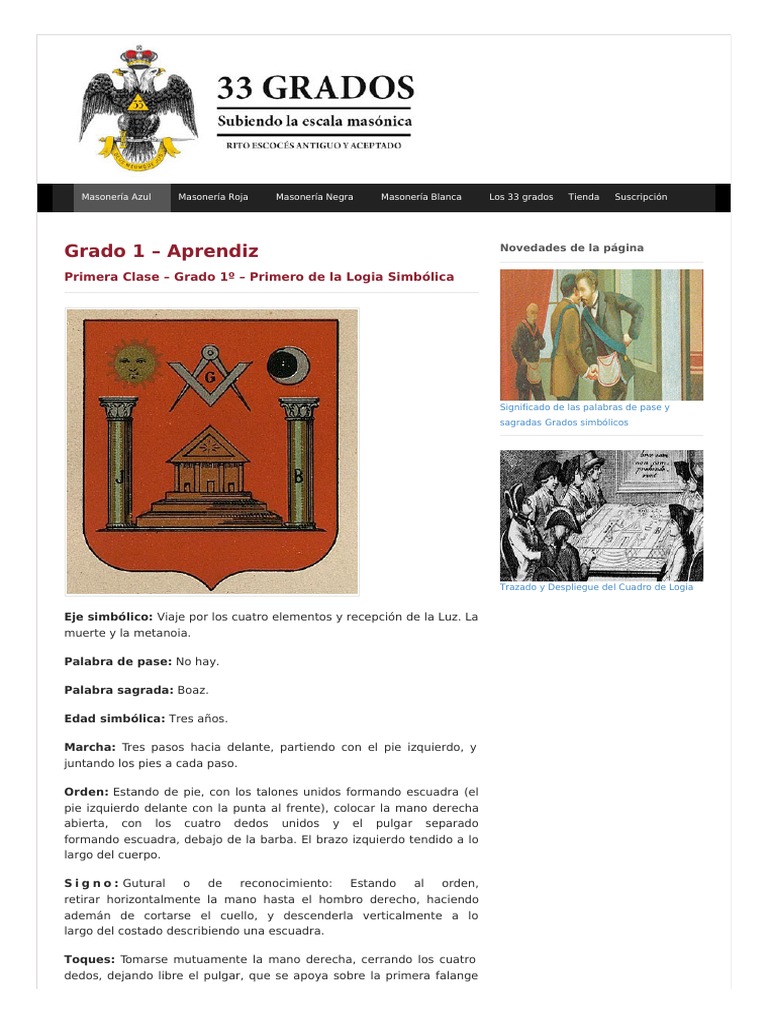 Grado 1 Aprendiz 33 Grados | PDF | Zodíaco | Mano