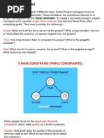 Project Constraints: Scope, Time, and Cost