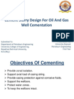 Cement Slurry Design For Oil and Gas Well Cementation