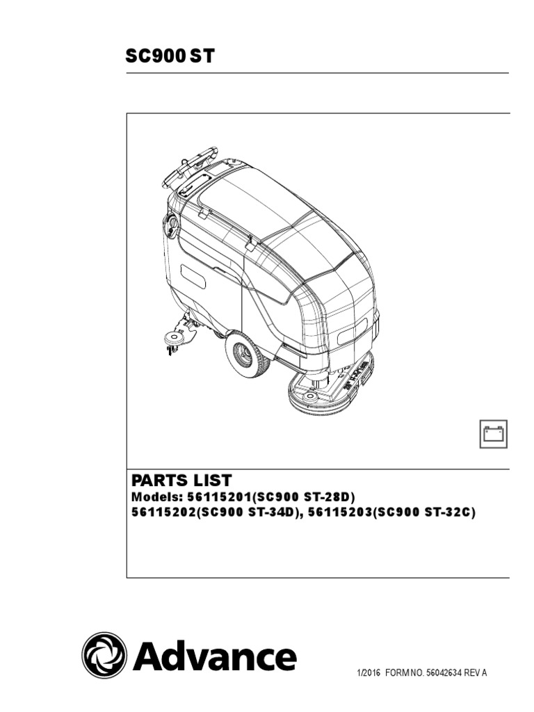 Advance sc900 Parts Manual | PDF | Manufactured Goods