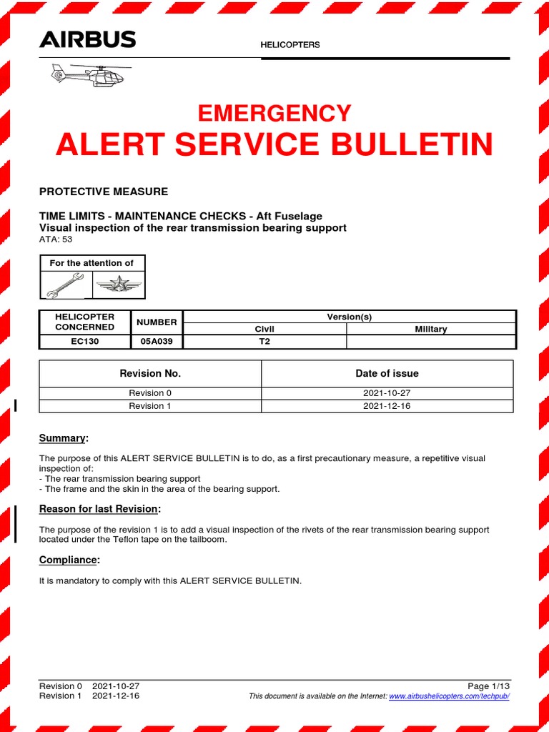 Alert Service Bulletin Emergency PDF Rivet Aviation