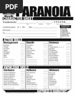 Paranoia Character Sheet