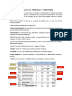 Catálogo de Partidas y Conceptos