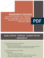 Qualitative vs Quantitative Research Design