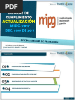 Informe de Cumplimiento Actualización MIPG